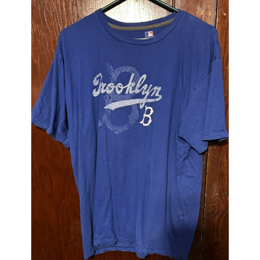 Brooklyn Los Angeles Dodgers Vintage Logo T-shirt Blue Men XL